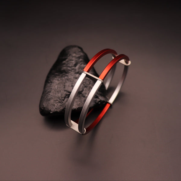 Armschmuck "2IN4" rot/silber