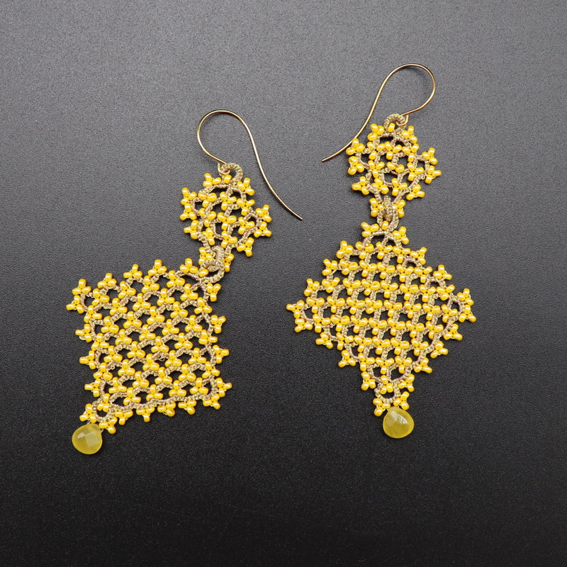 Ohrschmuck "RAUTEN" Sonnengelb