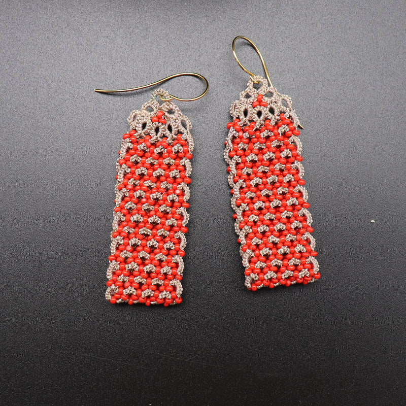 Ohrschmuck "Stripes" rot