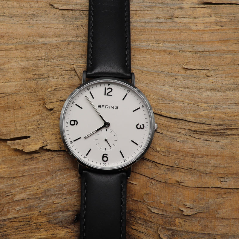 Uhr Bering Stahl/weiß/schwarz