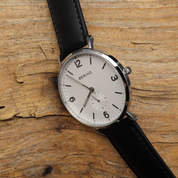 Uhr Bering Stahl/weiß/schwarz