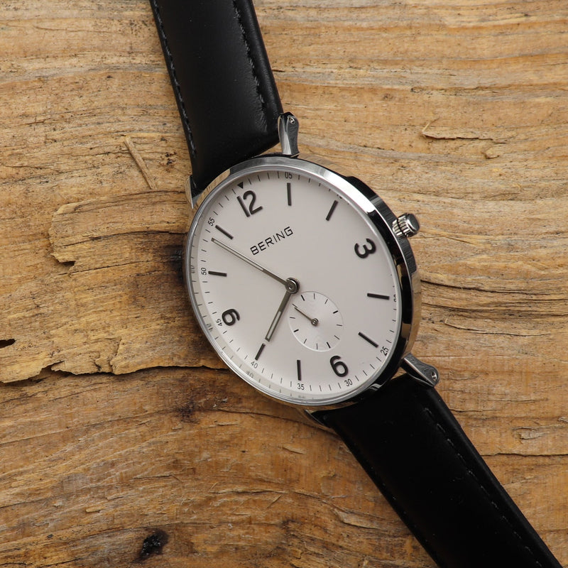 Uhr Bering Stahl/weiß/schwarz