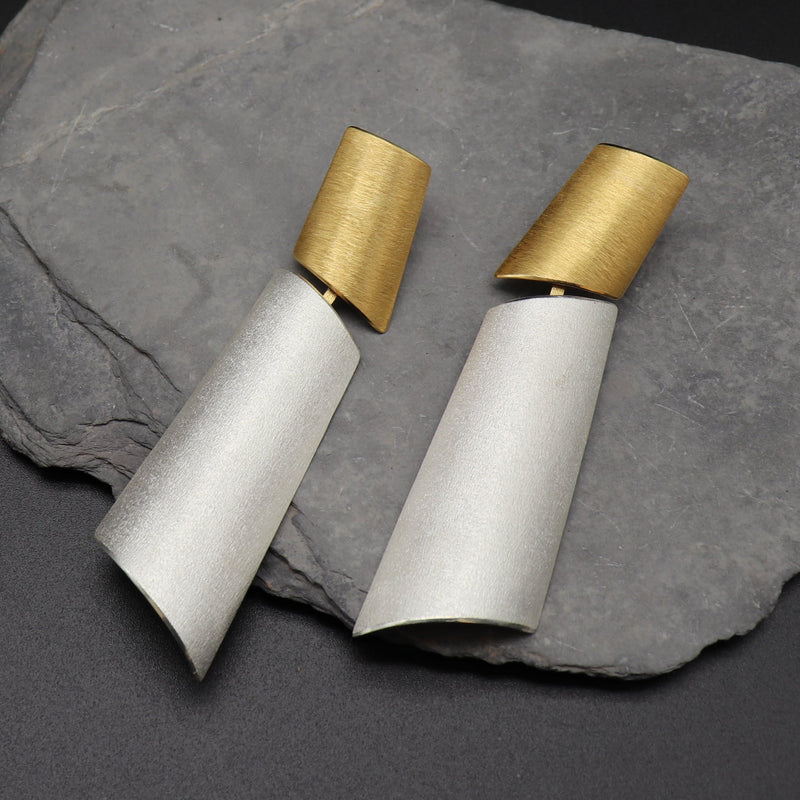 Ohrstecker "ELEGANTE" Silber/Gold