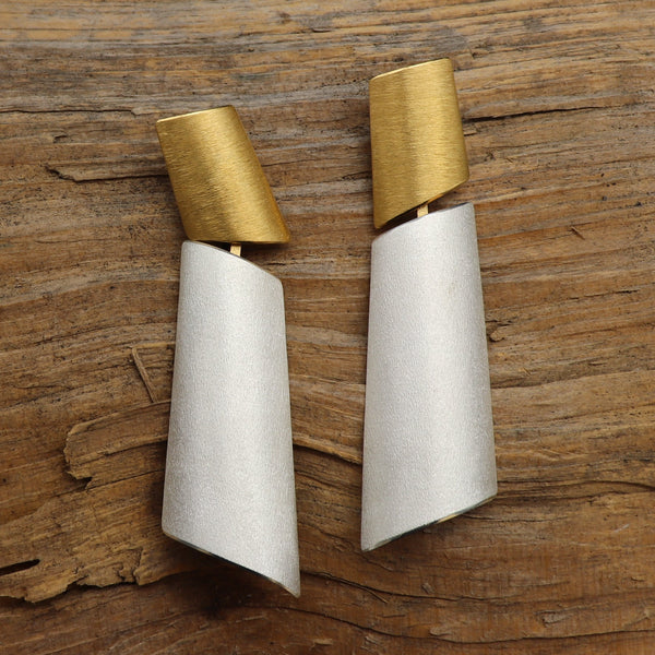 Ohrstecker "ELEGANTE" Silber/Gold