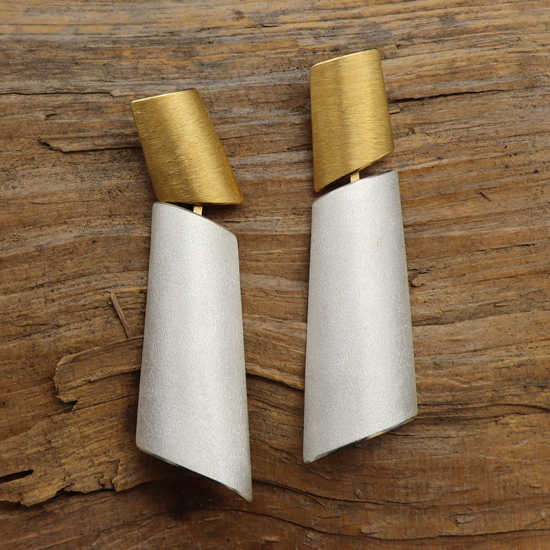 Ohrstecker "ELEGANTE" Silber/Gold